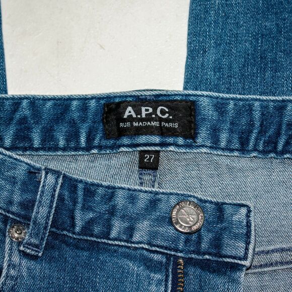 A.P.C. 5 pocket Skinny Denim Jeans Blue Wash Women's 27 - Picture 5 of 12